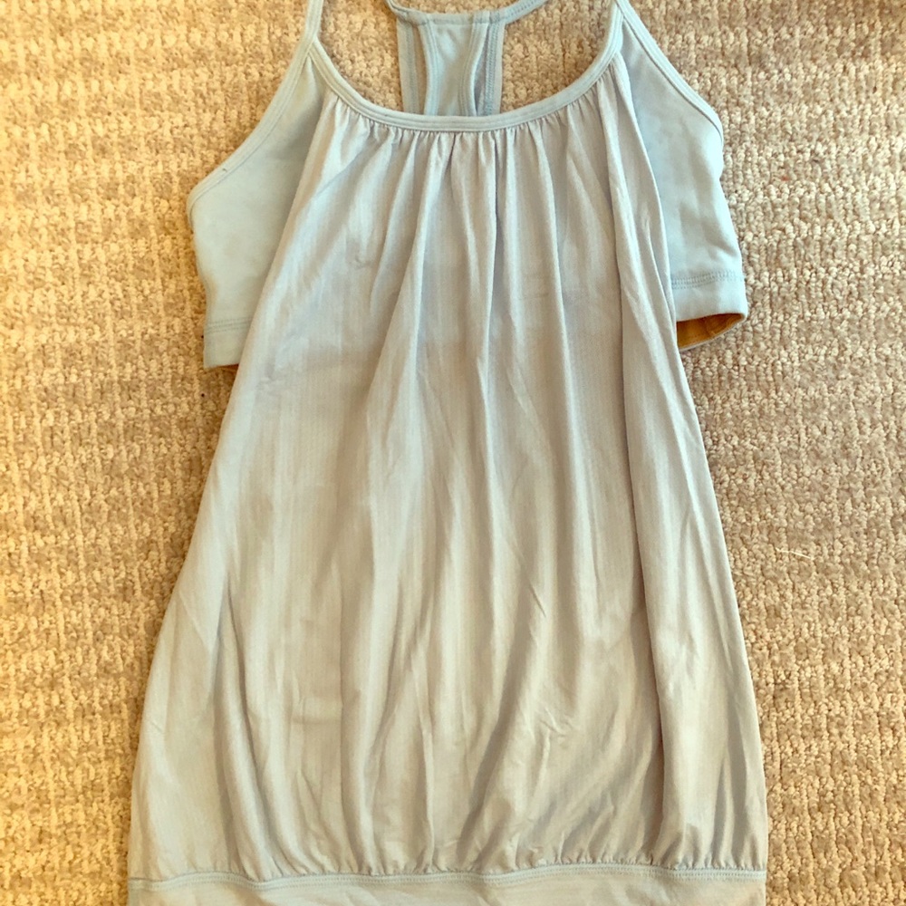 Light blue lululemon workout tank